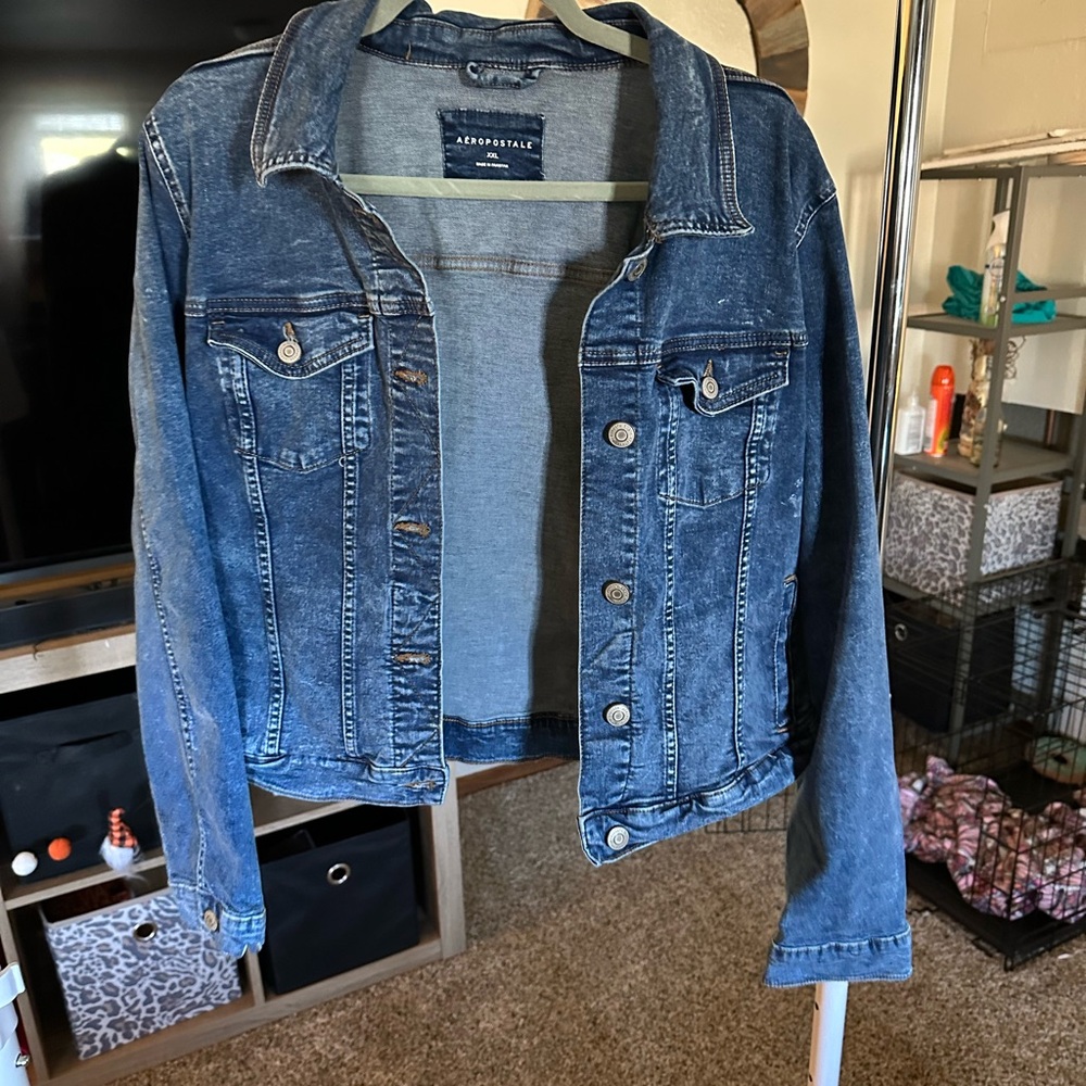 Aeropostale Women's Classic Blue Jean Jacket